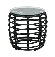 vidaXL 3 Piece Bistro Set Poly Rattan Black