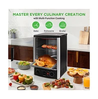 NutriChef Multi-Function Vertical Oven - Countertop Rotisserie Oven with Bake & Roast Cooking