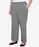 Alfred Dunner Plus Runway Ready Chic Pull On Houndstooth Average Length Pants