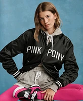 Polo Ralph Lauren Unisex Pink Pony Satin Baseball Jacket