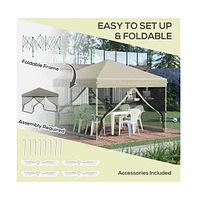 Slickblue 10' x 10' Pop-Up Canopy Tent for Instant Outdoor Shelter