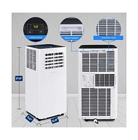 SereneLife Portable Air Conditioner, 10,000 Btu, Built-in Dehumidifier & Fan