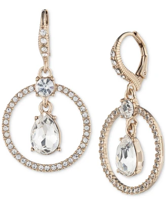 Givenchy Pave & Pear-Shape Crystal Orbital Drop Earrings