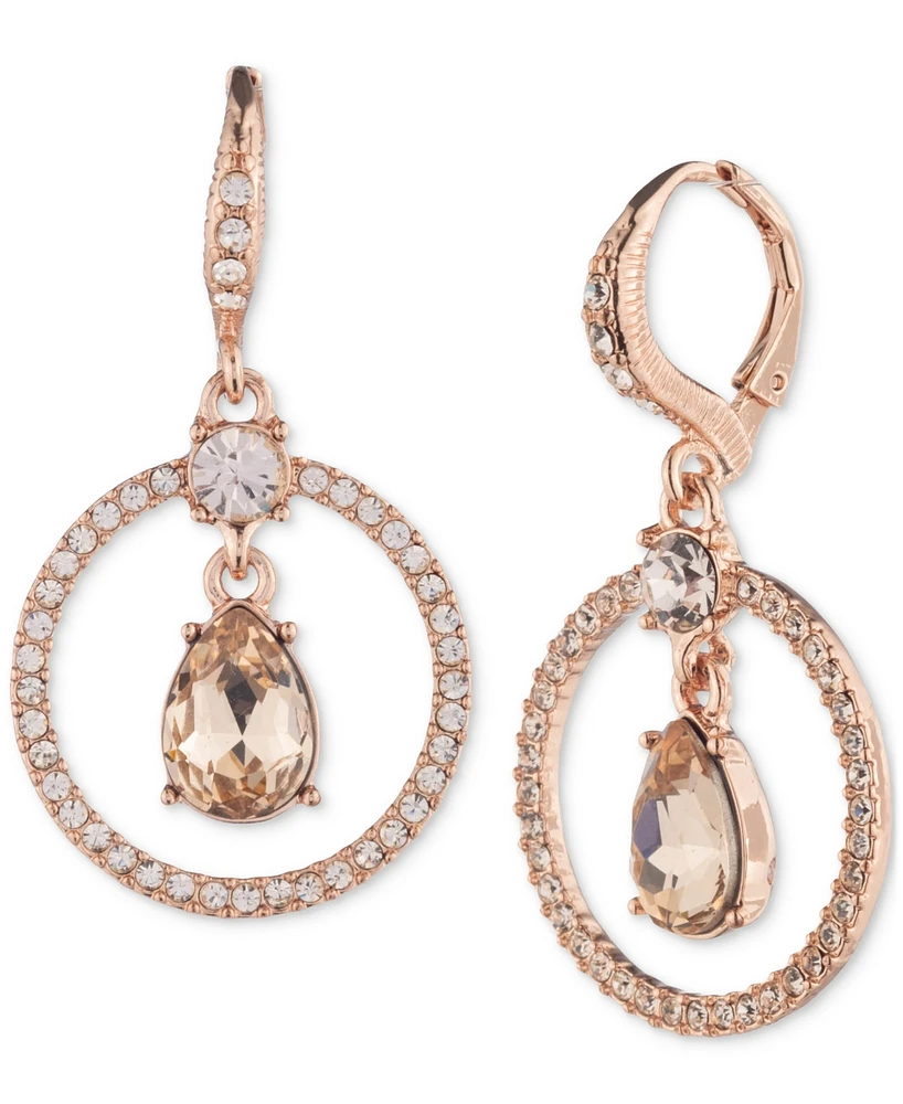 Givenchy Pave & Pear-Shape Crystal Orbital Drop Earrings