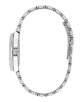 Olivia Burton Women's Lustre Silver and Rose Gold-Tone Stainless Steel Bracelet Watch 34mm