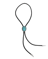 Robert Lee Morris Soho Turquoise Cabochon Leather Bolo Necklace