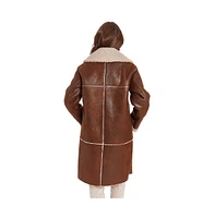Frye Women's Kimmy Long Faux Shearling Coat
