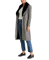 Steve Madden Women's Dienne Faux-Fur-Trim Coat