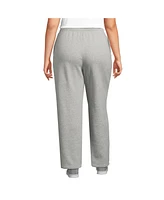 Lands' End Women's Plus Serious Sweats High Rise Relaxed Straight Leg Pants