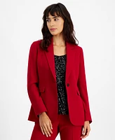 Bar Iii Women's Notched Collar One-Button Blazer, Created for Macy's