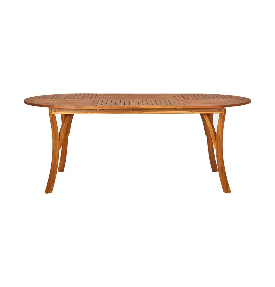 vidaXL Patio Table 79.1"x39.4"x29.5" Solid Acacia Wood