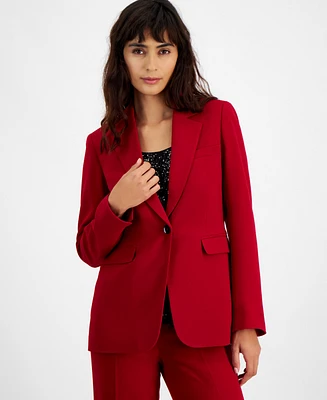 Bar Iii Women's Notched Collar One-Button Blazer, Created for Macy's