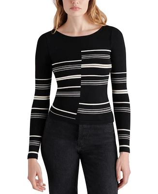 Steve Madden Women's Joanne Boat-Neck Long-Sleeve Sweater