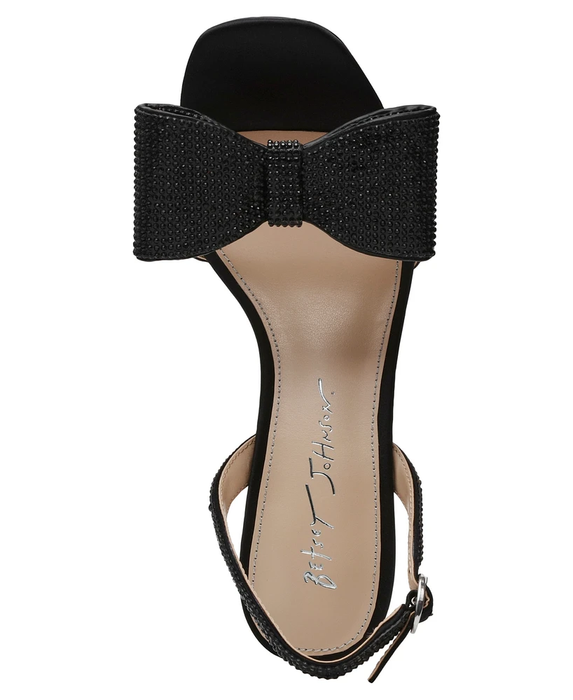 Betsey Johnson Joel Rhinestone Bow Dress Sandals
