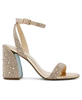 Betsey Johnson Jet Rhinestone Dress Sandals