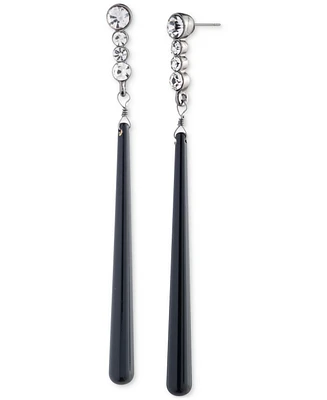 Lauren Ralph Lauren Hematite-Tone Crystal & Color Tapered Bar Linear Drop Earrings