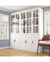 Famapy White Wooden Bookcase