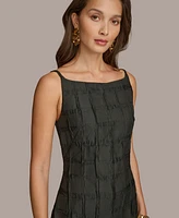 Donna Karan New York Petite Textured-Jacquard Midi Dress