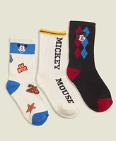 Disney | Macy's Big Kids Mickey & Friends Varsity Socks 3-Pack Gift Set, Created for