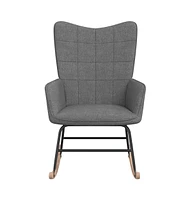 vidaXL Rocking Chair Dark Gray Fabric