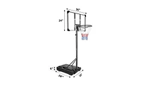 Slickblue Portable Basketball Hoop & Goal with Adjustable Stand