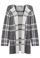 Olsen Women's Long Sleeve Plaid Cardigan