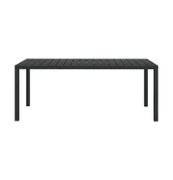 vidaXL Patio Table 72.8"x35.4"x29.1" Aluminum and Wpc