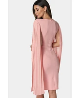 Bebe Women's Cape Sleeve Midi Dress