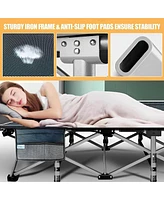 Skonyon 2-Piece Folding Bed & Camping Cots with Removable Cotton Mattress Indoor/Outdoor