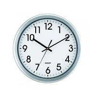 Impecca 12 Inch Quiet Movement Wall Clock - Silver