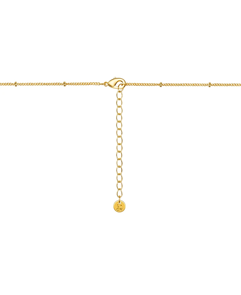 Unwritten Cubic Zirconia Bubble Initial Pendant Necklace