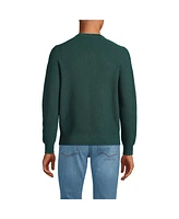 Lands' End Men's Long Sleeve Washable Merino Wool V Neck Sweater