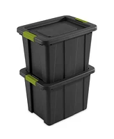 Sterilite Tuff1 Latching 18 gal Stacking Plastic Storage Box with Lid, (6 Pack)