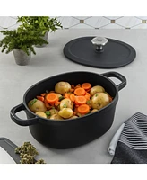 BergHOFF Leo Graphite 5qt. Enameled Cast Iron Oval Stockpot, 10.75"