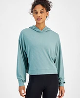 Id Ideology Women's Ribbed Drop-Shoulder Hoodie
