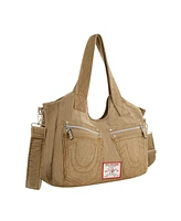 True Religion Horseshoe stitch Corduroy satchel.