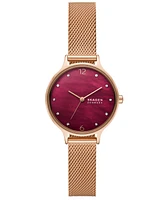 Skagen Women's Anita Lille Quartz Three-Hand Rose Gold Stainless Steel 30mm