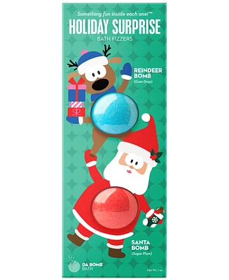 Da Bomb 2-Pc. Holiday Surprise Santa & Reindeer Bath Bombs Set