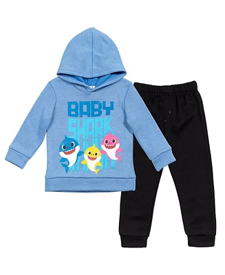 Pinkfong Toddler Boys Baby Shark Fleece Pullover Hoodie and Pants Outfit Set to