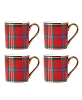 Lenox Holiday Tartan Mugs, Set of 4