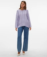 Vero Moda Women's Svea Cable-Knit Long-Sleeve Sweater