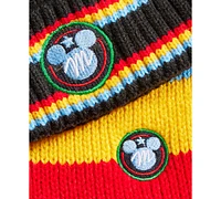 Disney | Macy's Mickey Mouse Striped Beanie & Scarf Set, Created for Macy's