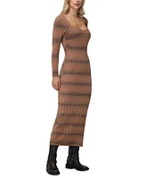 Frye Women's Space Dye Long-Sleeve Maxi Sweater Dress