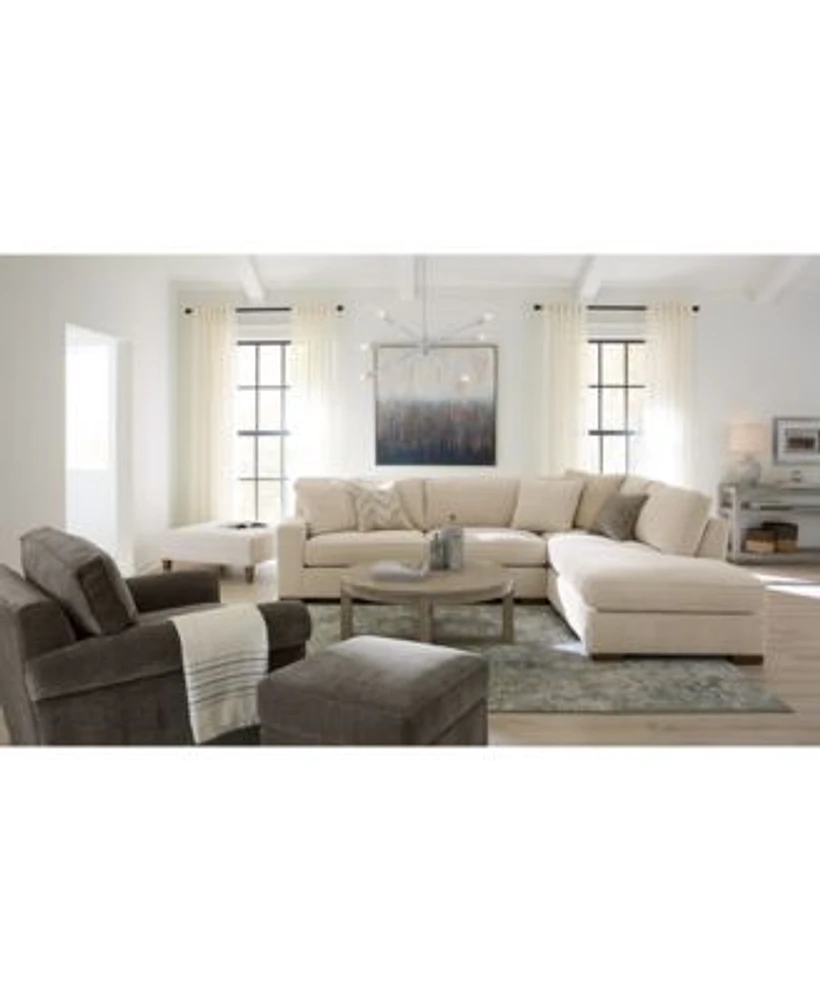 Marlyann Track Arm Fabric Sectional Collection Exclusively At Macys