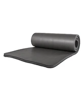 BalanceFrom Fitness 1" Extra Thick Yoga Mat w/Knee Pad and Carrying Strap