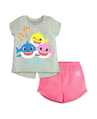 Pinkfong Baby Shark Tank Top and Shorts Infant to Little Kid