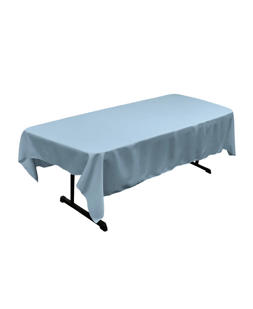 Slickblue 60''x90'' Rectangular Tablecloth – Durable Polyester Poplin Fabric for Events and Dining