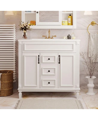 Slickblue Bathroom Vanity with Top Sink for Elegant and Practical Use