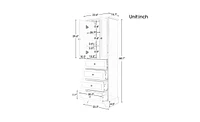 Slickblue Storage Cabinet with 2 Doors and 4 Drawers Stylish Bathroom Organizer for Ample Storage