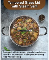 10-Piece Stainless Steel Cookware Sets with Stay-Cool Handles